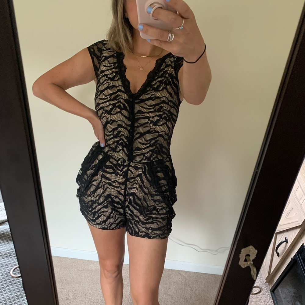 Black Lace Romper